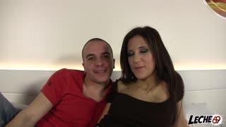 Spanish Couple's First-Time Casting Features Wet Pussy Riding and Doggystyle