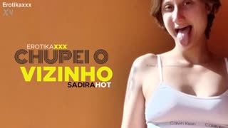 so excited sucking my neighbor's fat dick till huge facial cumshot