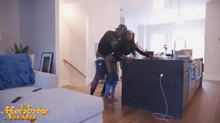 petite black amateur welcomes dick deep for creampie celebration