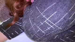 Housewife's Big Butt MILF Flashes White Panties Teasing Stepson into Mature Action