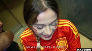damn that big ass spanish babe takes anal dp rough in parking lot post soccer!
