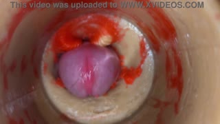 closeup pov camera buried in tight pussy explodes with massive creampie cumload