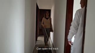 The blind woman heads to her gynecologist checkup