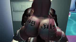 Blonde bimbo queen craves massive black cock in animated interracial scene