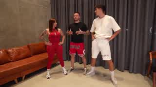 uhh my private yoga lesson got so crazy it turned into a wild threesome with devil khloee