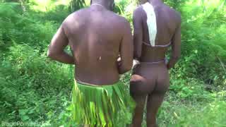 Deep in the forest, the African tribe chief gets an outdoor welcome like no other