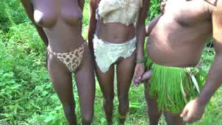 Deep in the forest, the African tribe chief gets an outdoor welcome like no other