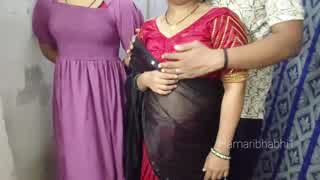 desi indian ffm threesome pounds two sluts hard group sex frenzy!