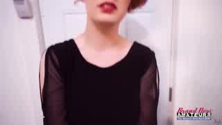 Curvy redhead Marla delivers sloppy deepthroat blowjob and greedy cum swallow