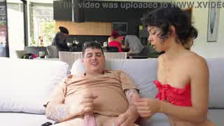 Petite Latina Sneaky Couch Fuck Amateur Real Sex