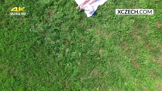 czech girl masturbates outdoors with deep pleasure