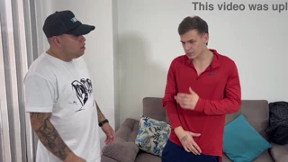 My stepbrother's friend pounds me during hidden rough sex