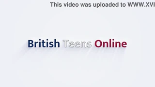 British 18+ Girls in Uniform Race to Mutual Orgasm - Who Bursts First?