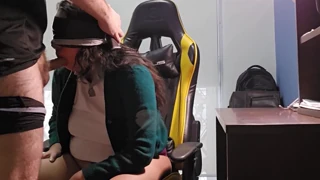 Overflowing with lust as her teacher pounds her lactating body in class