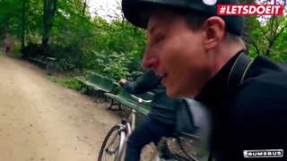 Yo tourist Jason Steel picks up sexy Czech babe Sweet Cat for van fuck blowjob and rough public ride