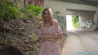 Public Agent Babe's Cutest Ass in Outdoor Public Encounter