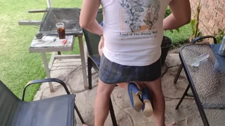 Fuck buddies switch from mutual masturbation to balls deep doggystyle cum on ass