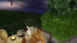 Sweaty Sims 4 threesome puta at dalawang matipunong lalaki nagwawala