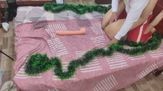 Смокчу пизду й дупу великої сідничної красуні на Різдво