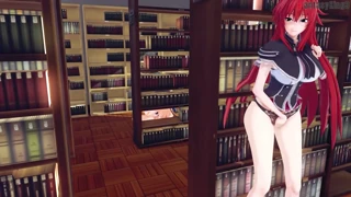 Rias at Akeno ay Malakas na Tinira sa Silid-Aklatan! HSDXD NTR Madness 2 Buong Pelikula