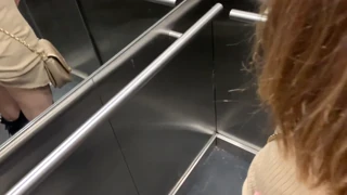 I meet my horny neighbor in the elevator and we fuck until we get caught
