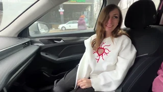 Hey, check this out, I picked up a hot MILF on the street and she gave me an insane car blowjob with cum in mouth!