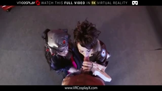 VRCosplayX parodie Overwatch plan à 3 avec MILF latina hardcore VR