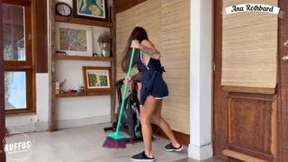 Naughty Maid Ana Rothbard Begs Boss for Cash with Tight Pussy Fuck