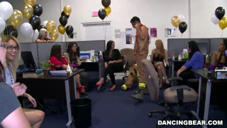 Secretaries Suck Dick at Dancingbear Orgy Party!