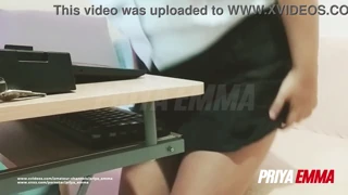 Indian College Girl in Uniform Teases Big Boobs and Pussy After Class for Passing Grades