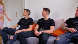 omg, watch tru kait get pounded by three guys with double penetration and a messy finish! 😱