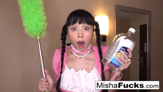 "housekeeper ravages my alien pussy right here in the hotel room!"