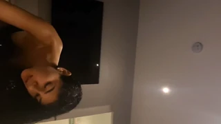 skinny blonde packs big cock for curvy latina's fat ass pounding ride