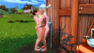 Busty hentai girl masturbates and gets double penetrated
