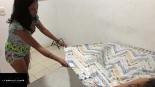 skinny latina gamer slides huge hard cock deep into shaved juicy vagina