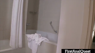 firstanalquest melissa grand petite 18+ redhead endures hardcore anal gape and facial