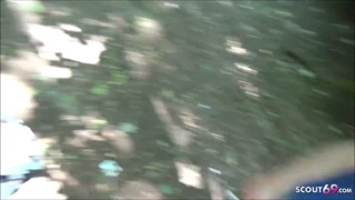 petite teen 18+ jeeny in real outdoor threesome in berlin tiergarten