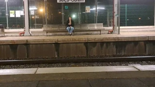 heart racing public train station fuck with stranger outdoors