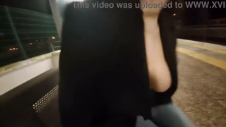 heart racing public train station fuck with stranger outdoors
