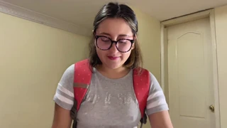Classmate's cock slips deep and fills me up by accident!