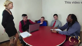 who's ready for this office slut taking bbc anal and double penetration balls deep?