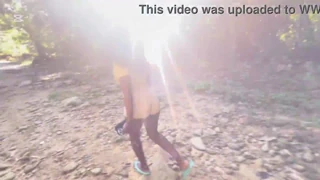 Ebony Goddess Gives Pussy In Public At Waterfall