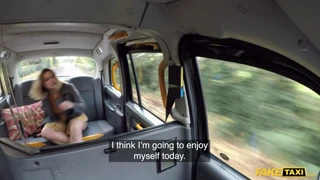Red August's All-Natural Big Tits Body Rimjobs Taxi Driver's Asshole in Rough Deepthroat Doggystyle POV