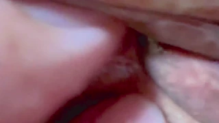 amateur shaved pussy closeup after 106 days of fucking