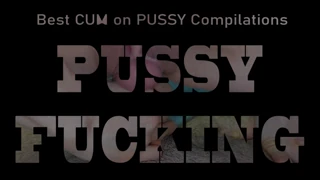Cum on pussy compilation in homemade video!