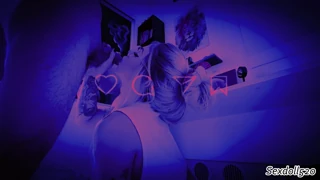 Amateur blonde interacts with sexdoll