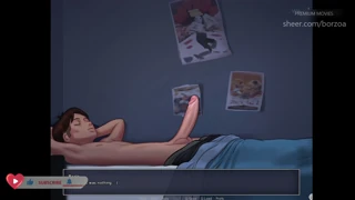 big titted 18+ babe catches me spying on busty milf masturbating big ass at night
