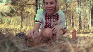 ethnic mari fairy tale the magic mushroom makes you happy