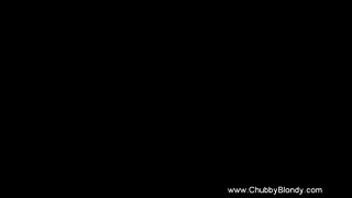 chubby blonde milf teases with hardcore fingering play