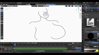 Render Blender Terperinci Watak Hentai Ebony Susu Besar